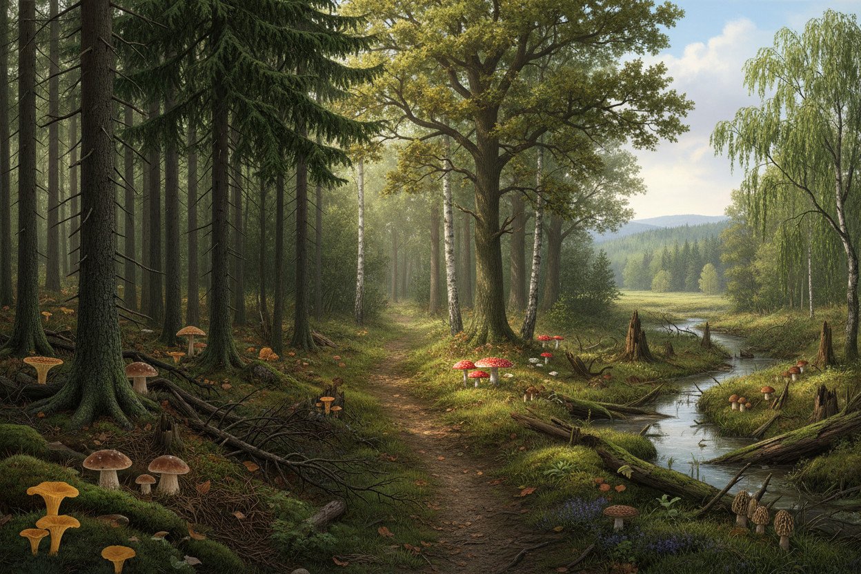 Gdzie szukać grzybów — siedliska i strefy leśne