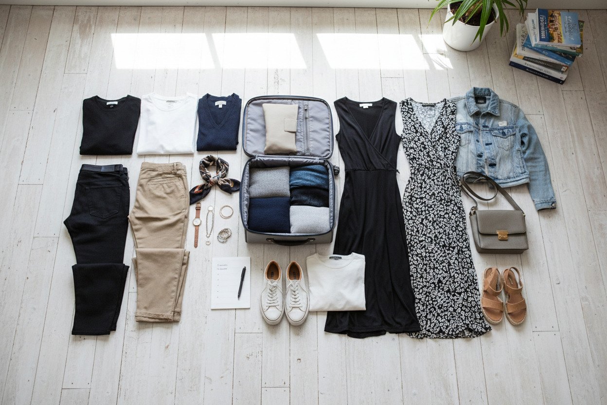 Lista 15 elementów na 7 dni — pakowanie minimalistyczne w praktyce