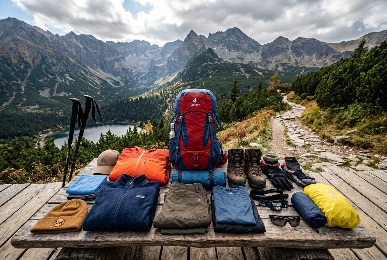 Lista rzeczy trekking — odzież i ochrona przed pogodą