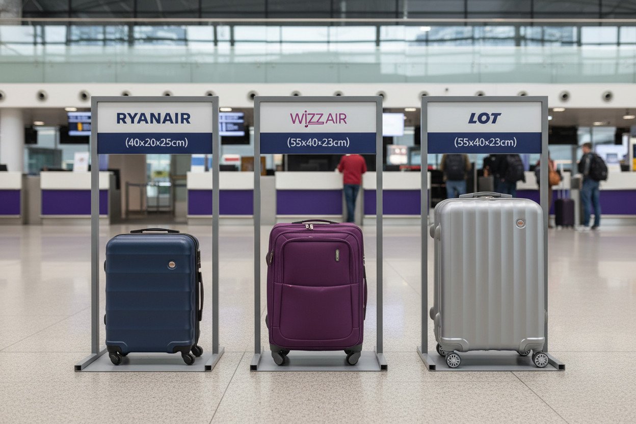 Wymiary i limity — co akceptuje Ryanair, Wizz Air i LOT